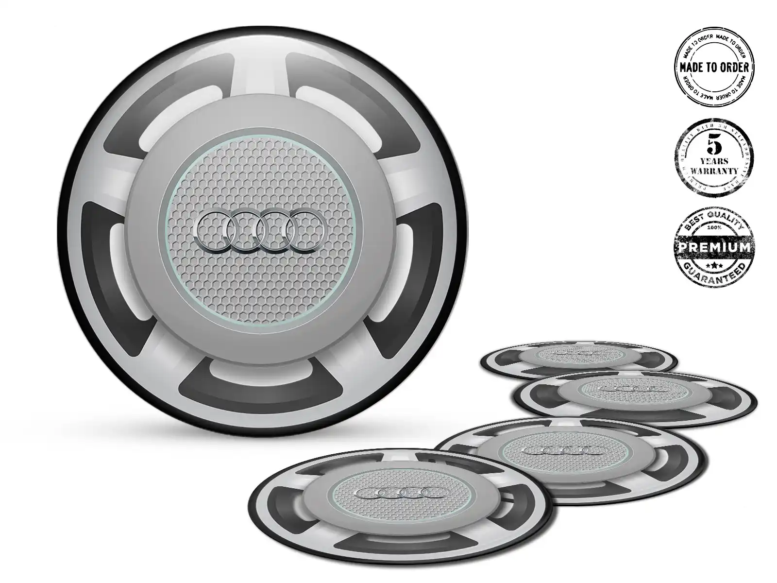 Audi Decalcomania Cerchio Auto Emblemi Alta Qualità